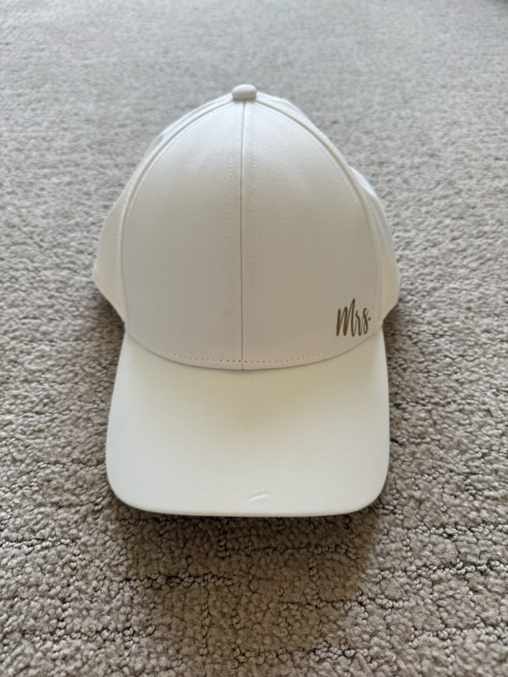 Aritzia Babaton Baseball Cap White - “Mrs.”